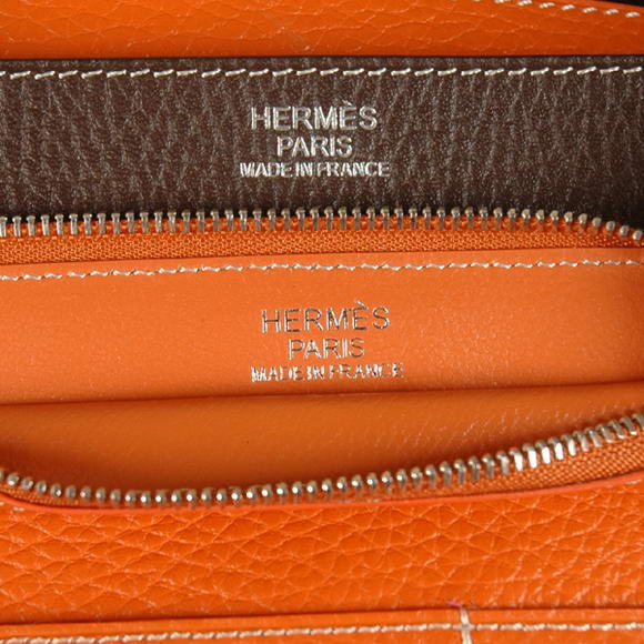 1:1 Quality Hermes Compact Passport Holder Togo Leather Wallet Brown Replica